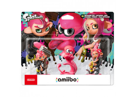 Octoling Triple Pack: Octoling Boy+Octopus+Girl (Splatoon 2 коллекция) [Nintendo Amiibo Character]