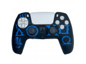 Чехол защитный PS5 Silicone Case for Controller God of War Ragnarok (black-blue)