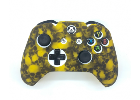 Чехол защитный Xbox One Silicone Case for Controller Черепа Yellow