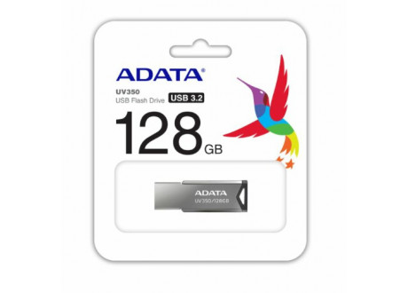 USB 3.1  128GB  A-Data  UV350  металл/чёрный