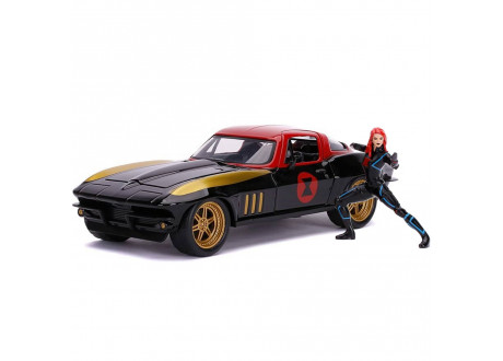 Модель автомобиля JADA 1:24 scale Marvel's Avengers - Black Widow and 1966 Chevy Corvette