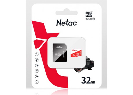 MicroSD  32GB  Netac  P500  Eco  Class 10 + SD адаптер