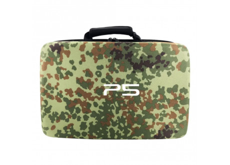 Сумка для консоли и геймпадов PS5 camo green