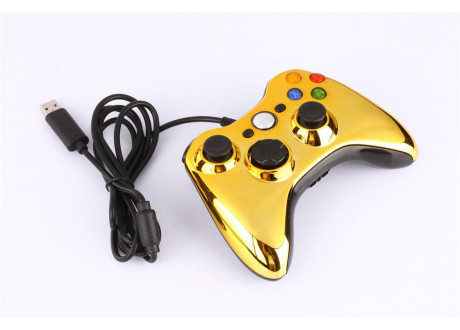 Джойстик X-BOX 360 Wired Controller Chrome Gold