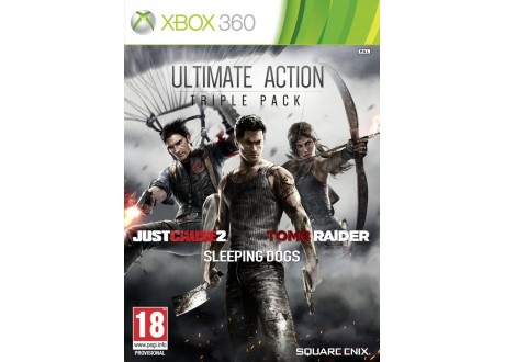 Ultimate Action Triple Pack (Just Cause 2, Sleeping Dogs, Tomb Raider) [Xbox 360, английская версия]