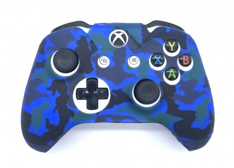 Чехол защитный Xbox One Silicone Case for Controller Camouflage Blue