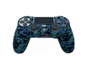 Чехол защитный PS 4 Silicon Case for Controller Camouflage Black-blue-green\42