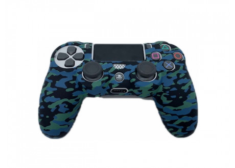 Чехол защитный PS 4 Silicon Case for Controller Camouflage Black-blue-green\42