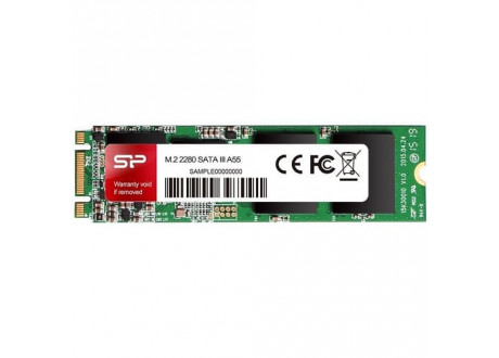 Внутренний SSD  Silicon Power  256GB  A55, SATA-III, R/W - 560/530 MB/s, (M.2), 2280, TLC