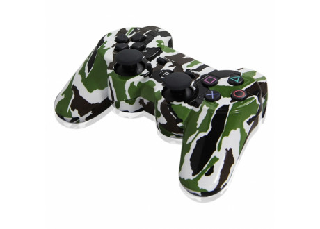 Джойстик PS3 Dual Shock камуфляж White-Black-Green