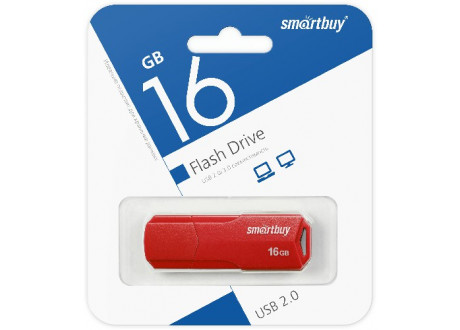 USB  16GB  Smart Buy  Clue  красный