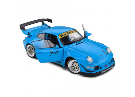 Модель автомобиля SOLIDO 1:18 scale Porsche 911 RWB Bodykit Shingen Blue 2018
