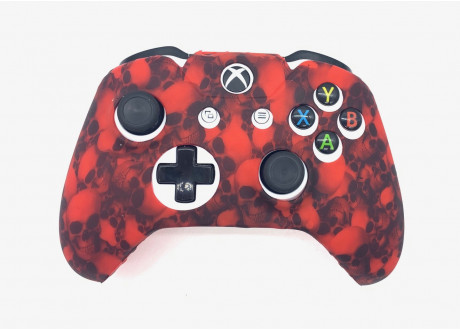 Чехол защитный Xbox One Silicone Case for Controller Черепа Red