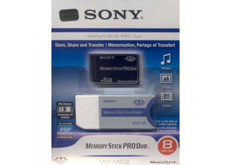 Карта памяти PSP 8Gb Sony Memory Stick Pro DUO