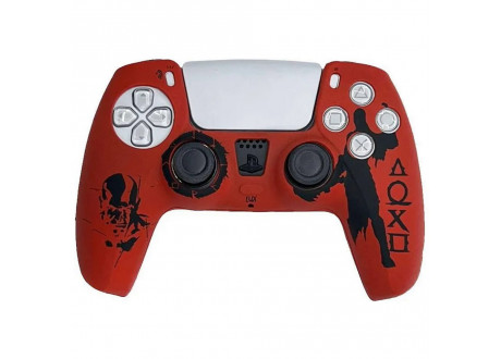 Чехол защитный PS5 Silicone Case for Controller God of War Ragnarok (red)