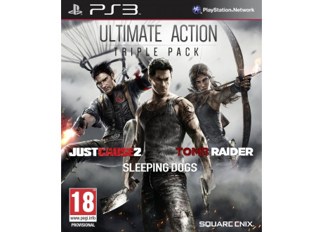 Ultimate Action Triple Pack (Just Cause 2, Sleeping Dogs, Tomb Raider) [PS3, английская версия]