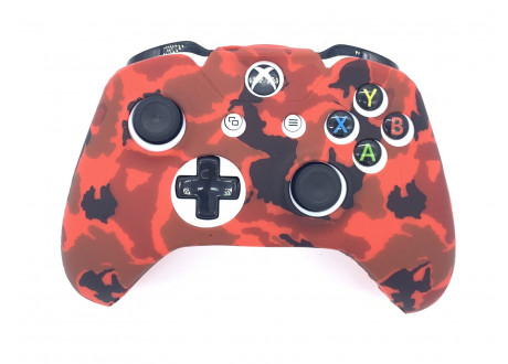 Чехол защитный Xbox One Silicone Case for Controller Camouflage Red