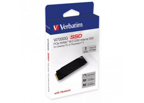 Внутренний SSD накопитель Verbatim VI7000G PCIE NVME M.2 SSD 1TB