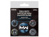 Набор значков Badges 5-Pack: Call of Duty: Modern Warfare - Fractions, 1x38mm x 4x25mm