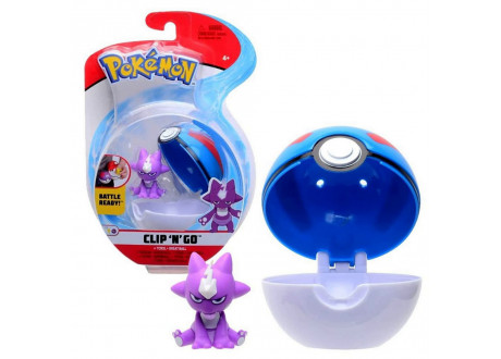 Фигурка и покебол Pokemon: Clip 'N' Go - Toxel + Great Ball, Wave 9