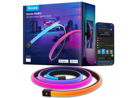 Умная светодиодная лента GOVEE RGBIC LED Neon Rope Light for Desks Wi-Fi, 3m
