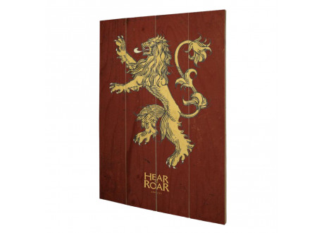 Деревянный принт Wood Print Game of Thrones - Lannister, 60x40cm