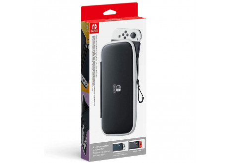 Чехол Nintendo Switch Oled Carrying Case & Screen Protector - Black (Official)