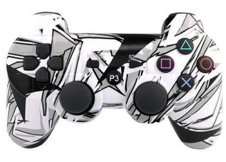 Джойстик PS3 Dual Shock стрелы белый