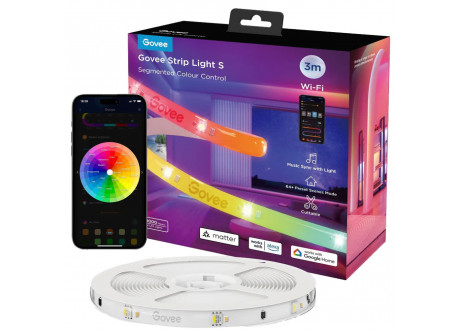 Умная светодиодная лента GOVEE Strip Lights S LED Segmented Colour Control Wi-Fi, 3m