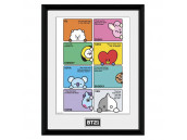 Постер Framed Print: BT21 - Compilation, 30x40cm