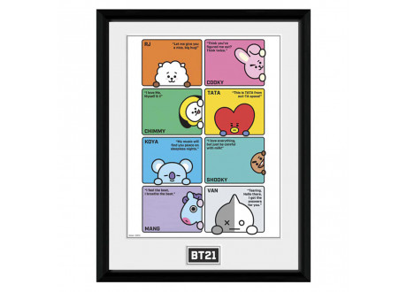 Постер Framed Print: BT21 - Compilation, 30x40cm