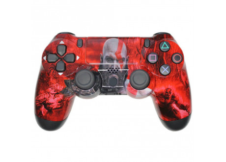 Джойстик PS4 DualShock Wireless God of war Red v2