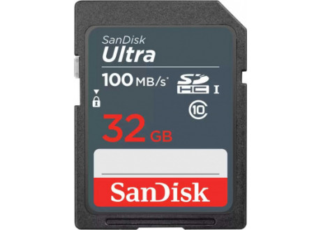 SDHC  32GB  SanDisk Class 10 Ultra UHS-I (100 Mb/s)