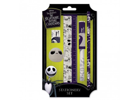 Набор Stationery Set Nightmare Before Christmas - карандаш, точилка, ластик, линейка и ручка