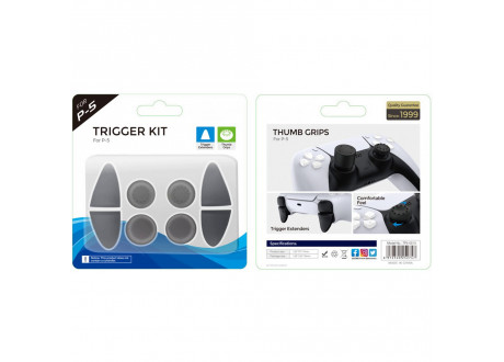 Насадки PS5/PS4 Trigger Kit 8 in 1 BlackTP5-0513