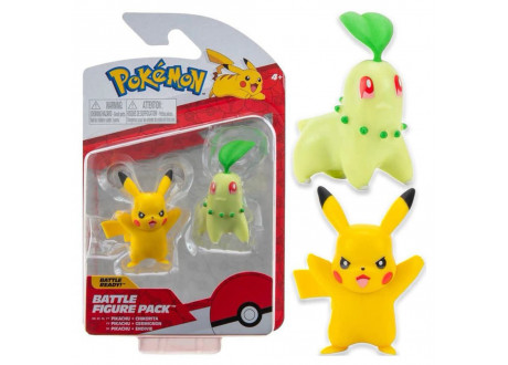 Набор фигурок Pokemon: Battle Figure 2-Pack - Pikachu and Chikorita, Series 10